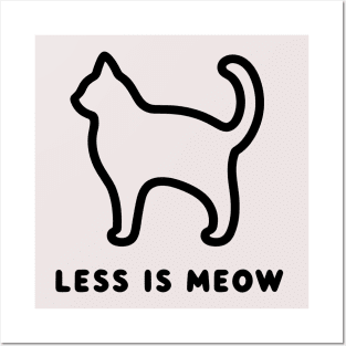 Minimalist Meow: Less is More Posters and Art